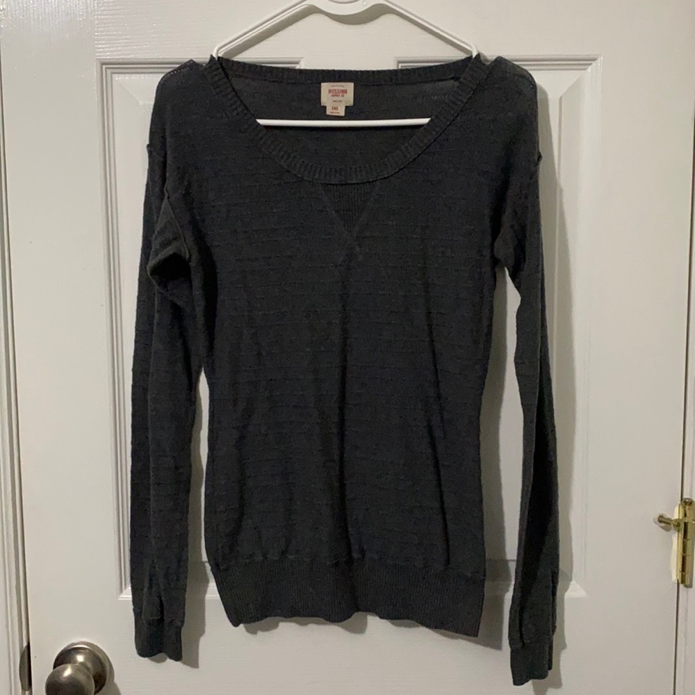 Gray knit sweater XS